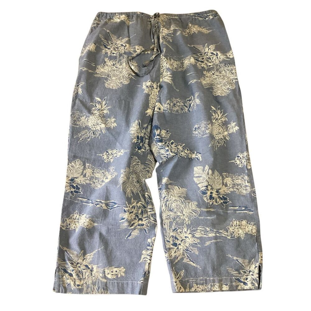 Vintage Capacity Hawaiian Print Culottes Capris S